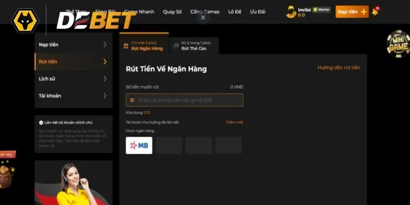 Lưu ý quan trọng khi giao dịch tại nhà cái DEBET